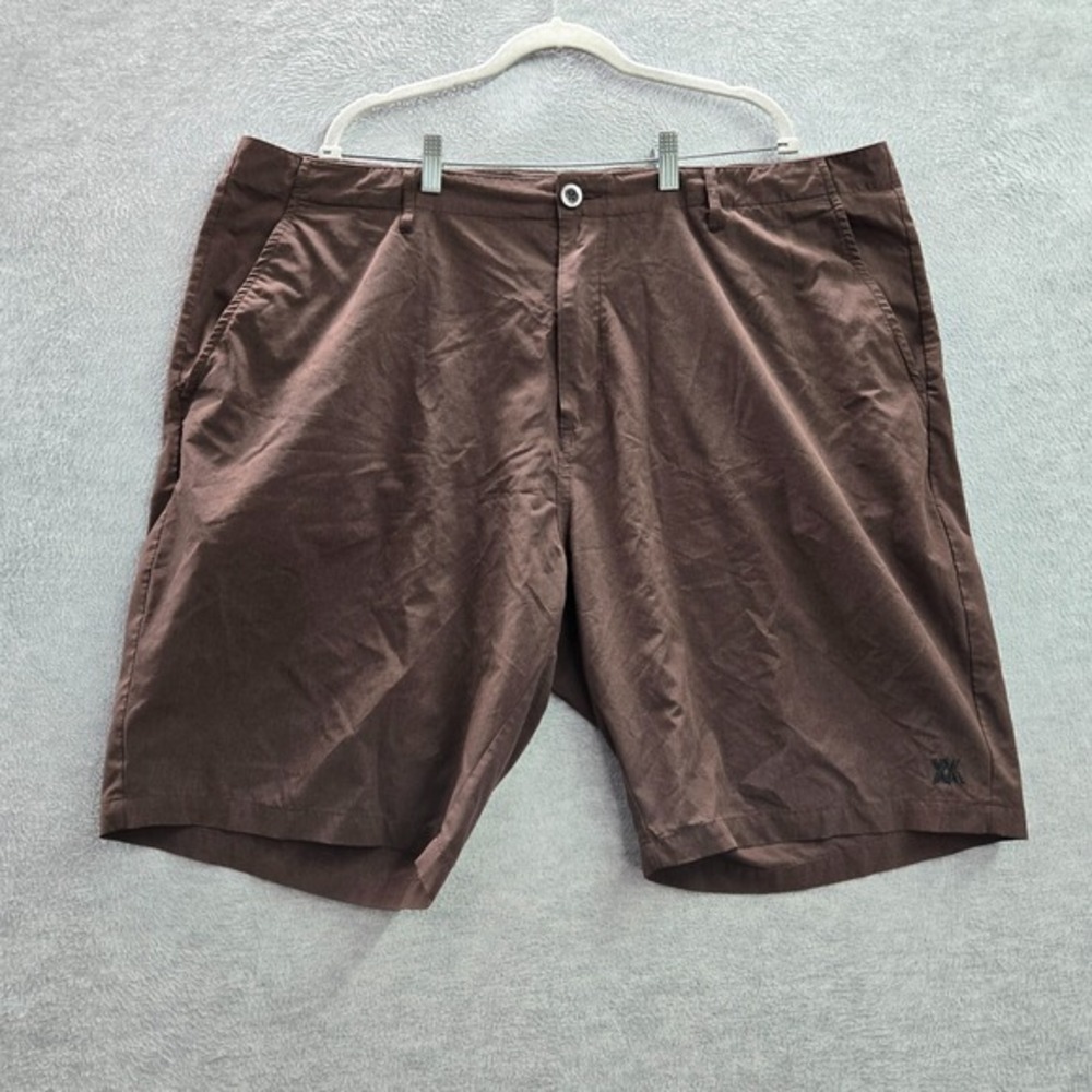 Dixxon Men Shorts‎ 46 Brown Chino Zip Pockets High Rise Adult 10 in Inseam